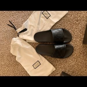 Gucci signature slide sandal.